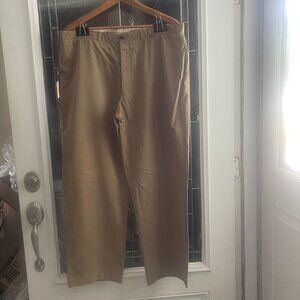Armani Collezioni Straight Leg Chino Khaki Pants Size 38 Brown 32 Inseam